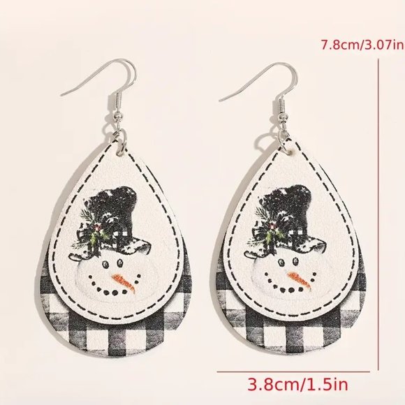 3/$12~Snowman Earrings - Picture 3 of 3
